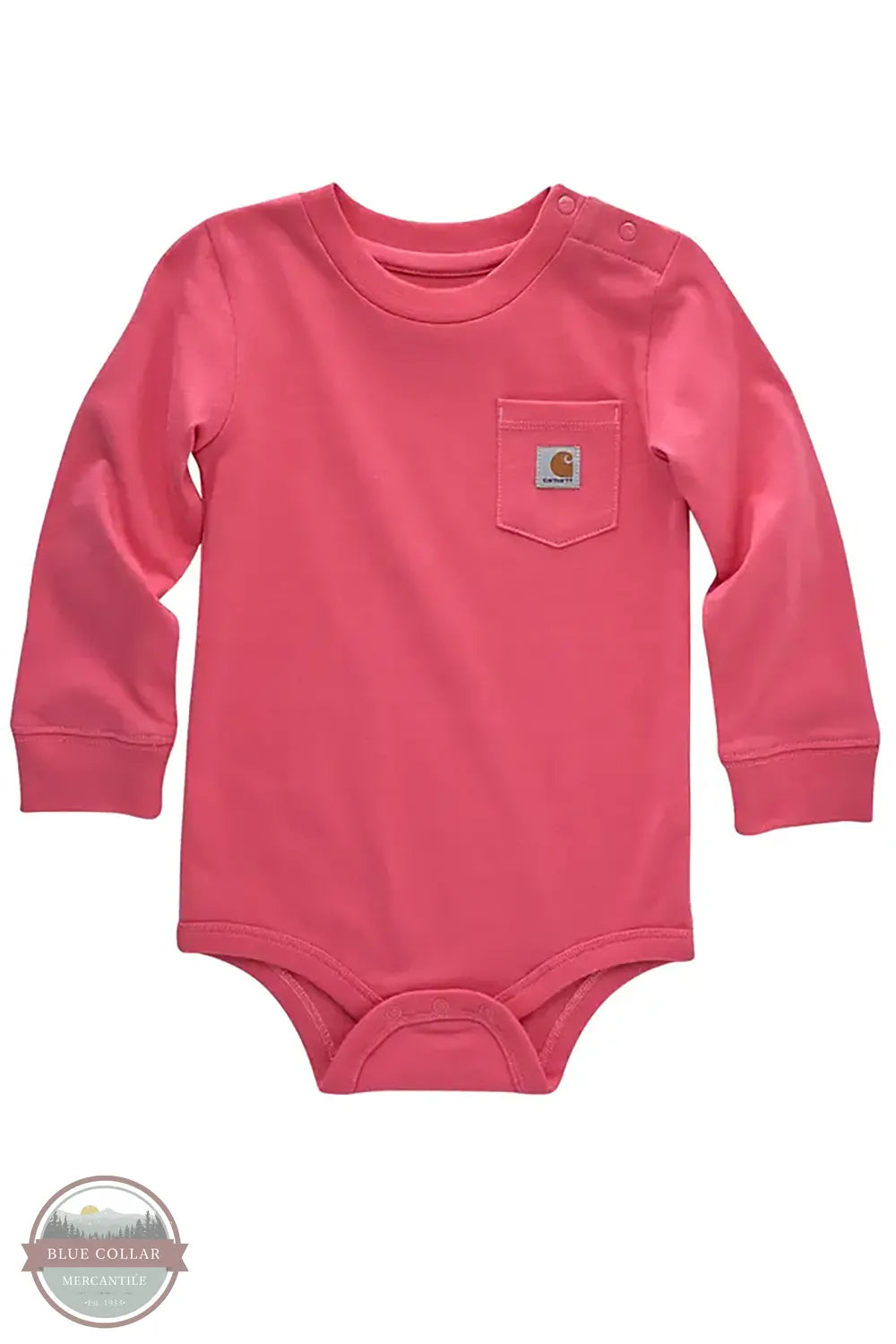 Carhartt CA5002 Long Sleeve Pocket Onesie P391 Pink front view