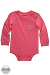 Carhartt CA5002 Long Sleeve Pocket Onesie P391 Pink front view