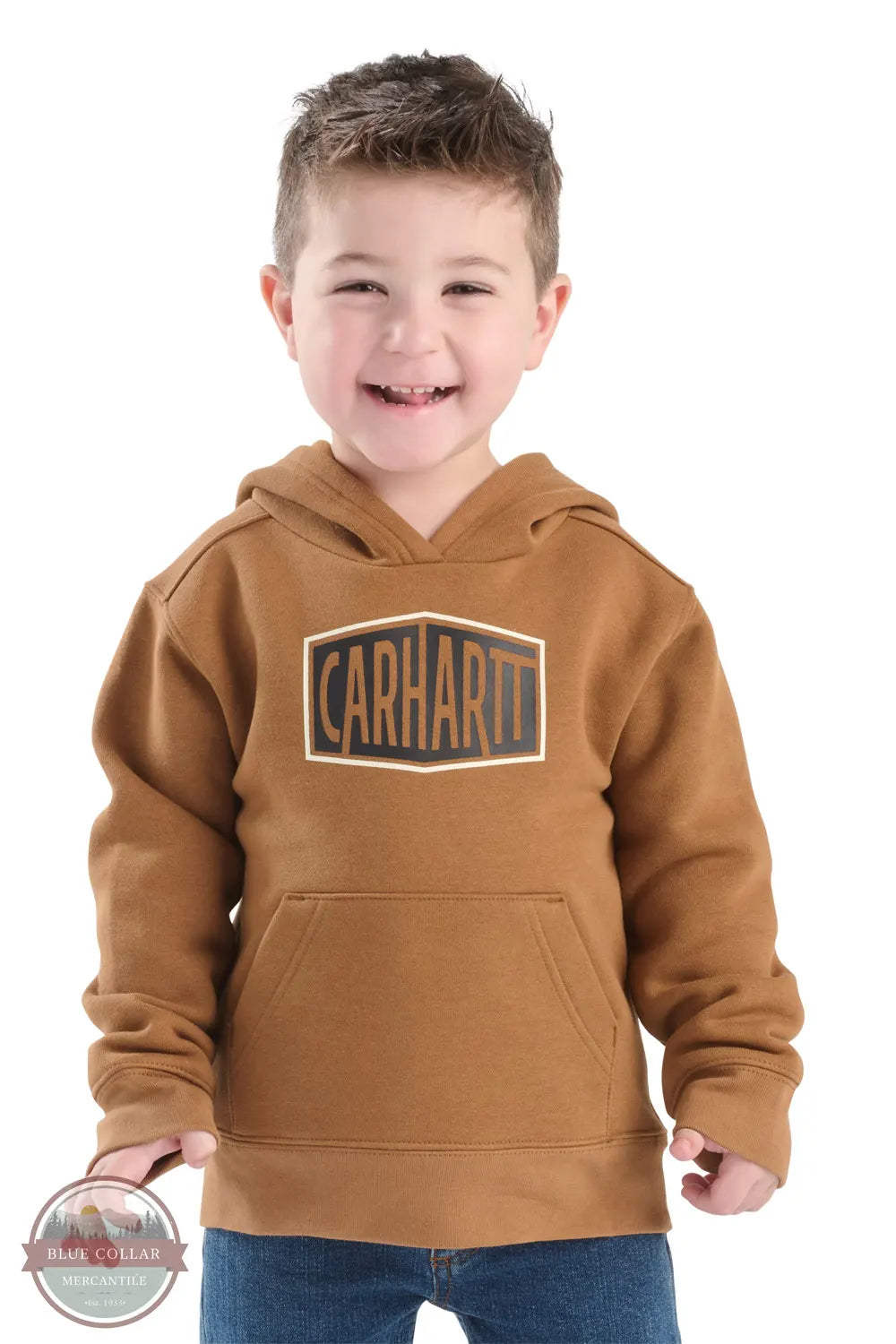 Carhartt CA6775 Boys Long Sleeve Graphic Hoodie D15 Toddler Model Front View