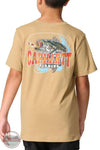 Carhartt CA6791-CT06 Boys Short Sleeve Fish T-Shirt in Khaki back imprint view