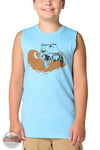 Carhartt CA6817-HS3 Boys Sleeveless Muddy ATV Graphic T-Shirt in Blue front view