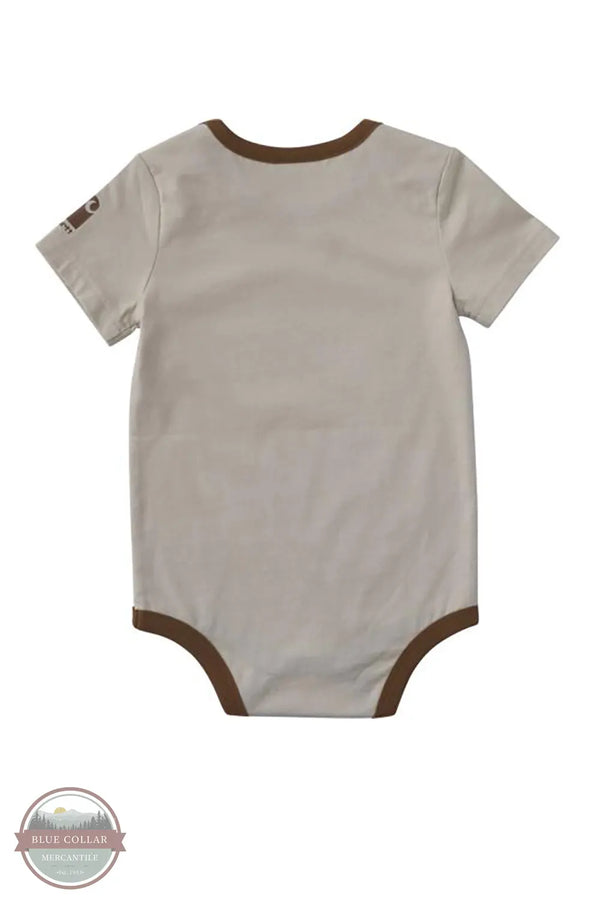 Carhartt CA6824-CT57 Boys Short Sleeve Farm Bodysuit in Brown back view
