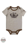 Carhartt CA6824-CT57 Boys Short Sleeve Farm Bodysuit in Brown front view