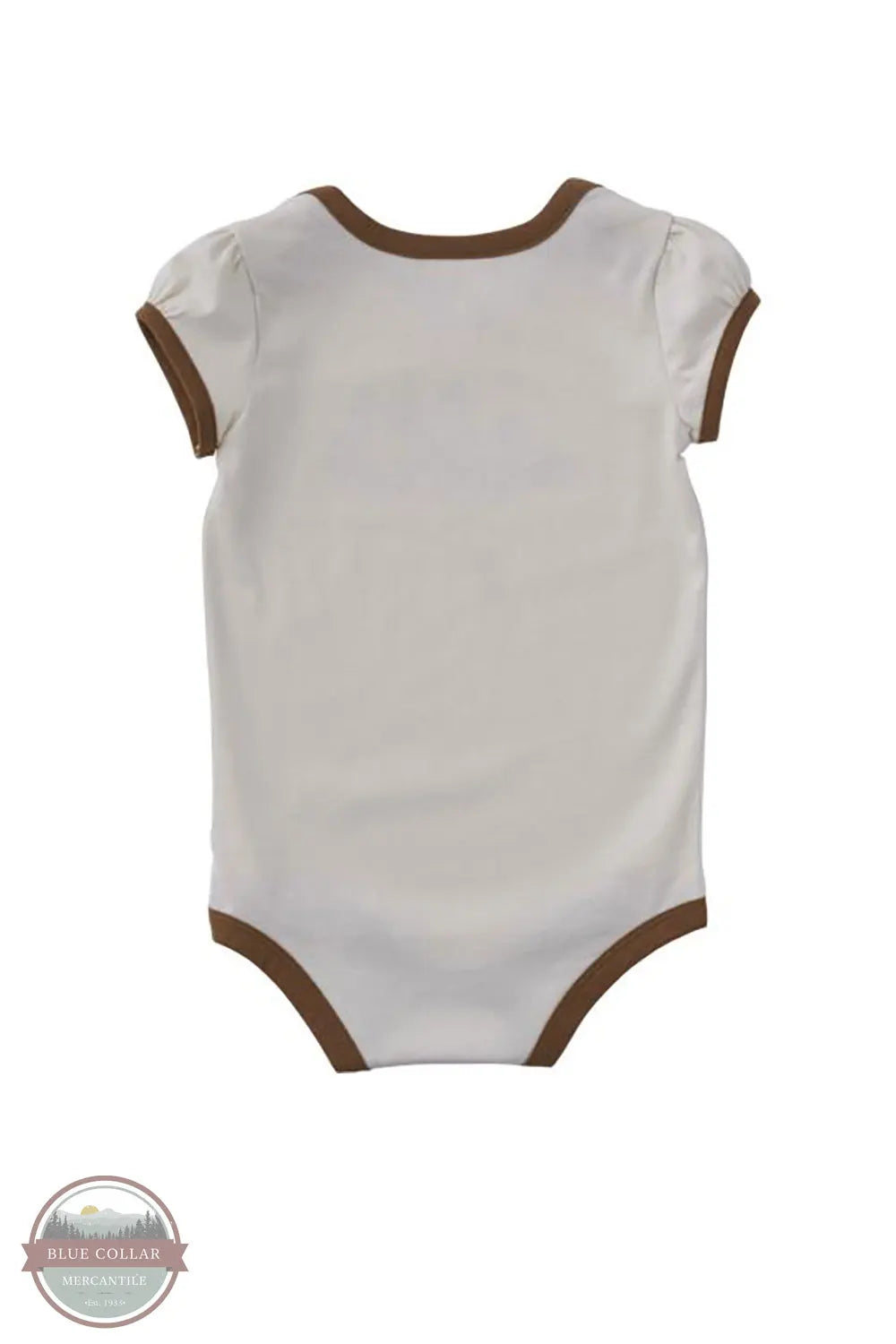 Carhartt CA7189-CA35 Girls Short Sleeve Puppies Bodysuit in Cream back view
