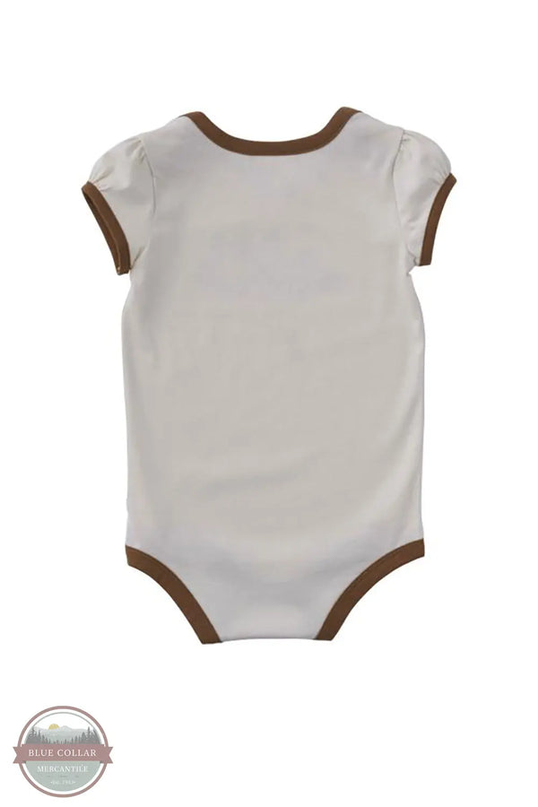 Carhartt CA7189-CA35 Girls Short Sleeve Puppies Bodysuit in Cream back view