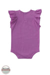 Carhartt CA7196-CP75 Girls Short Ruffle Sleeve Barn Bodysuit in Purple back view