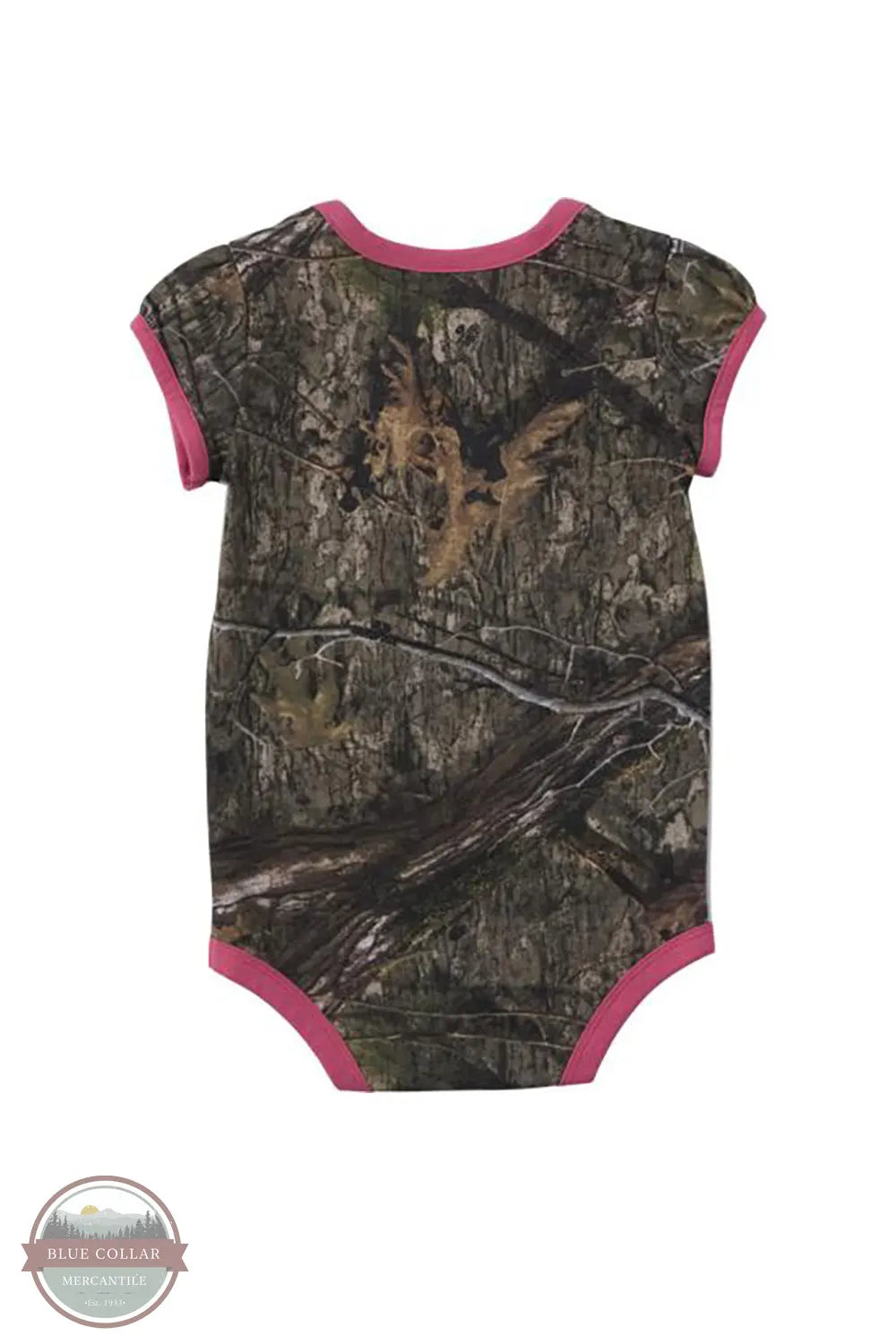 Girls Short Sleeve Camo Deer Bodysuit Carhartt Back View