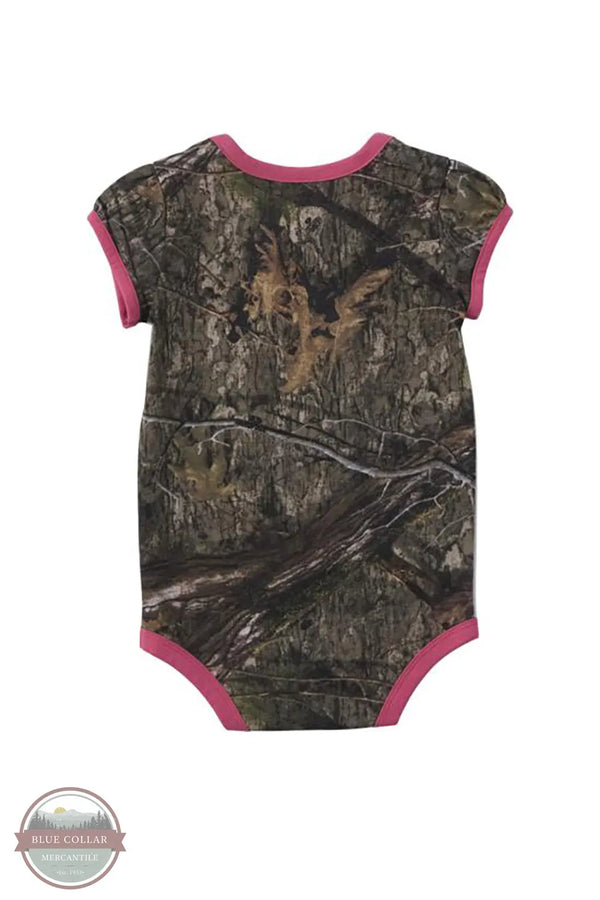 Girls Short Sleeve Camo Deer Bodysuit Carhartt Back View