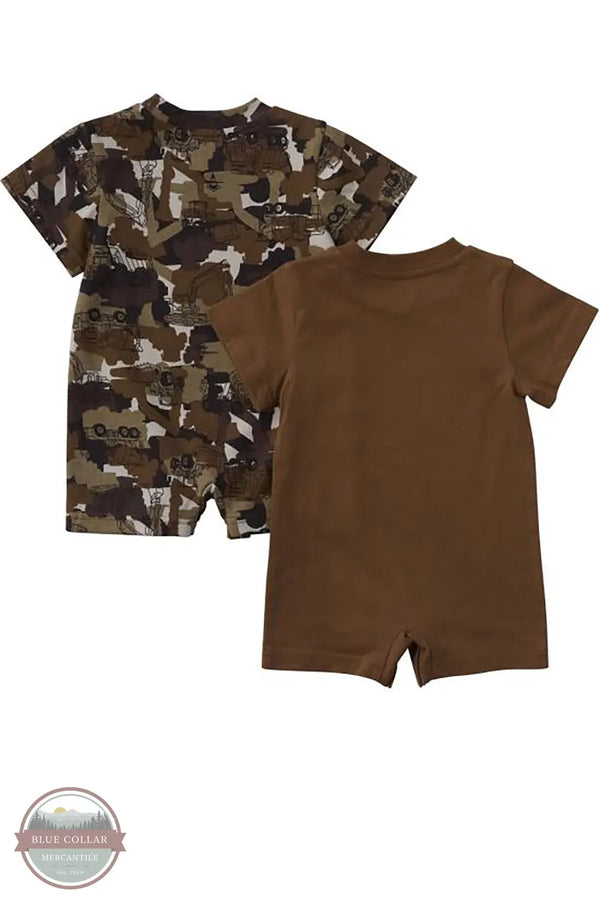 Carhartt CG8109-D15 Boys Short Sleeve Construction Romper 2-Piece Set back view