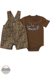 Carhartt CG8112-CT06 Short Sleeve Bodysuit and Canvas Printed Shortall Set front view