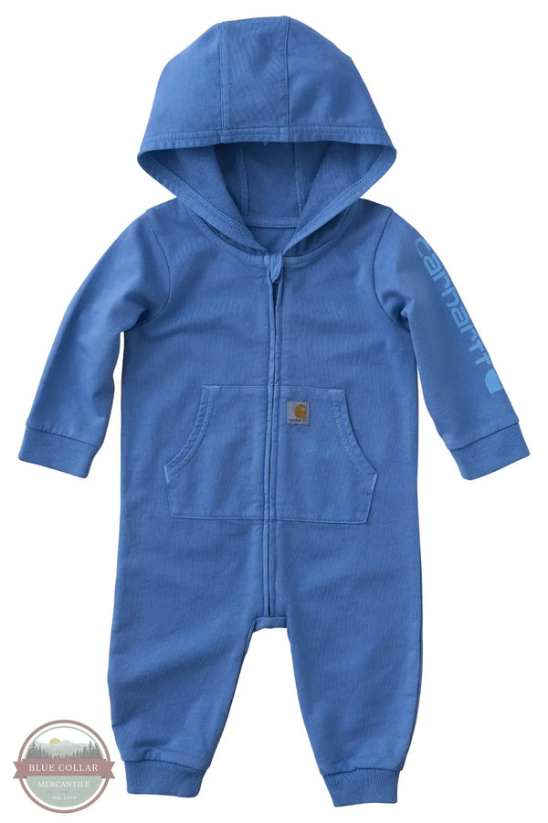 Carhartt CM5023 French Terry Long Sleeve Hooded Coverall in Azure