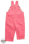Carhartt CM9713 Girls Loose Fit Flannel-Lined Bib Overall in Pink back view