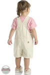 Carhartt CM9748-CA35 Girls Canvas Ruffle Front Shortall in Cream back view