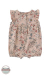 Carhartt CM9770-E801 Girls Sleeveless Floral Print Romper in Pink front view