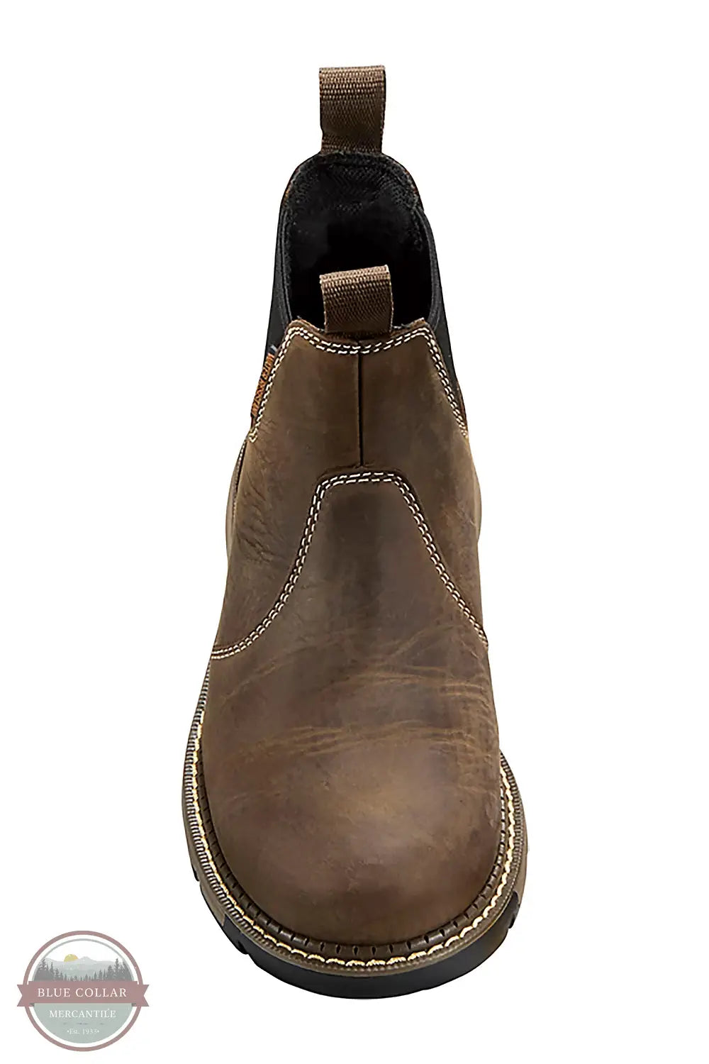 FM4085-W Millbrook Water Resistant Romeo Work Boot in brown, top