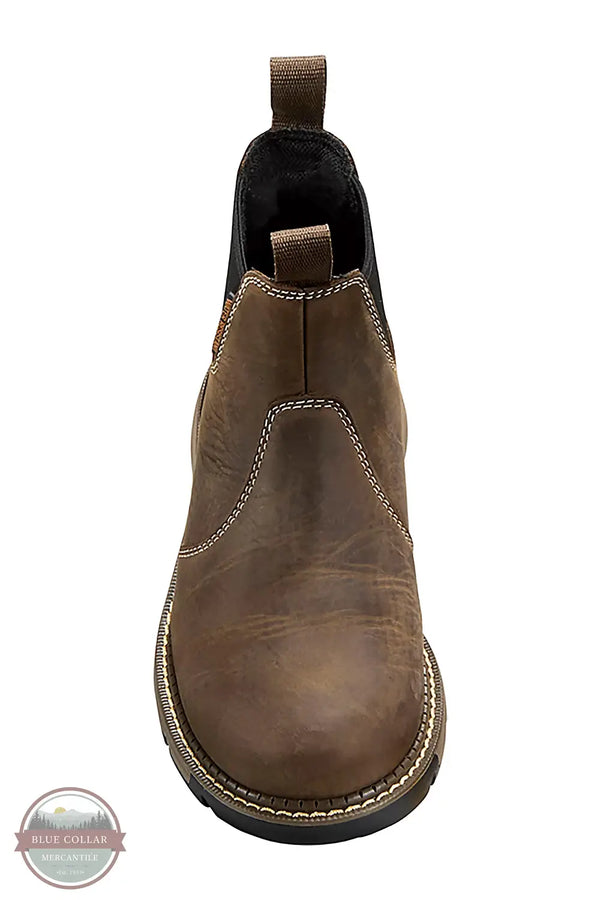 FM4085-W Millbrook Water Resistant Romeo Work Boot in brown, top