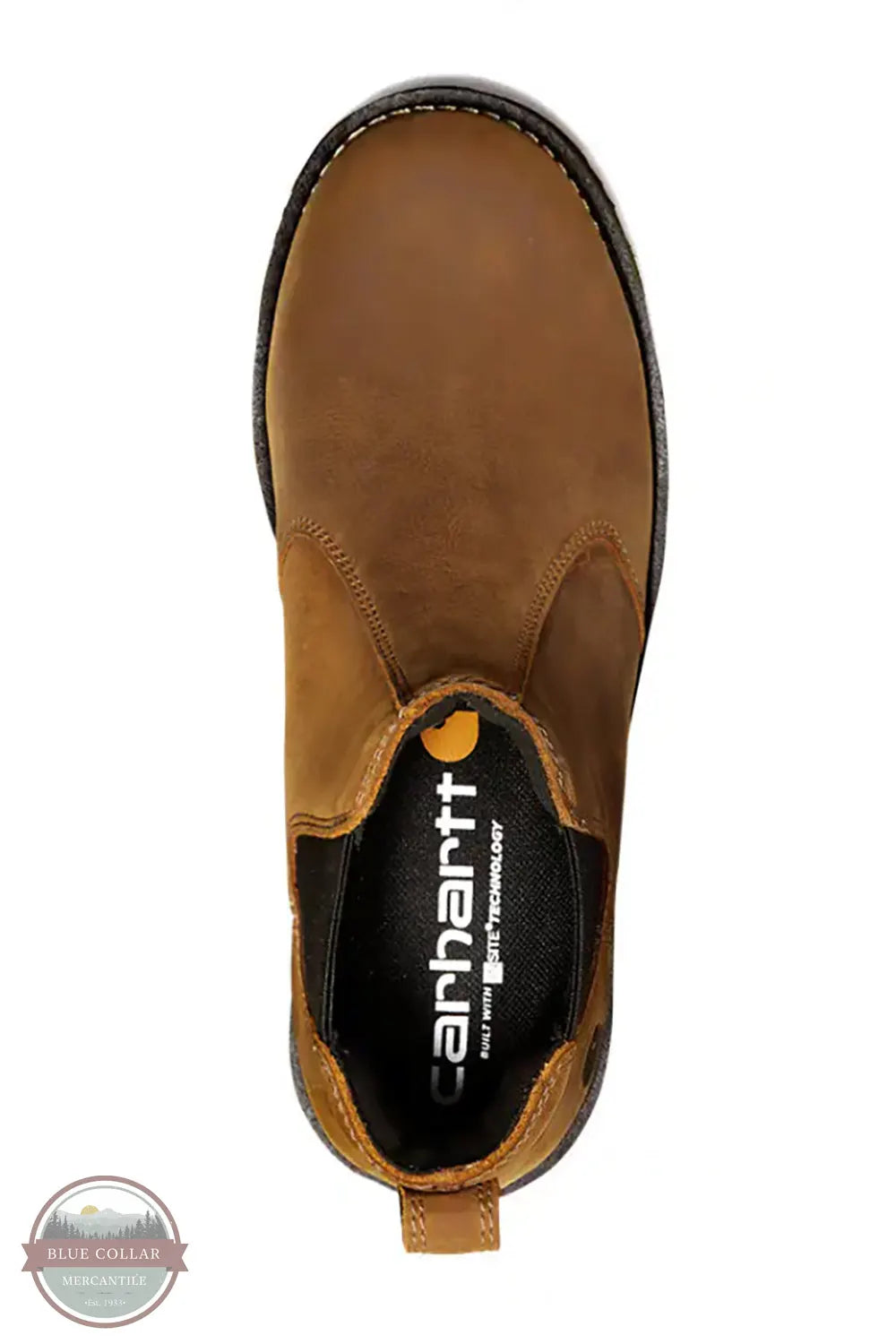 Carhartt FN6294-W Women's Frontier Water Resistant Steel Toe Chelsea in Bison Brown Oil Tan birdeye view