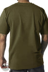 Carhartt K87 Loose Fit Heavyweight Short Sleeve Pocket T-Shirt Fall 25 model back view K87 GL8 Dark Bronzed Green Heather