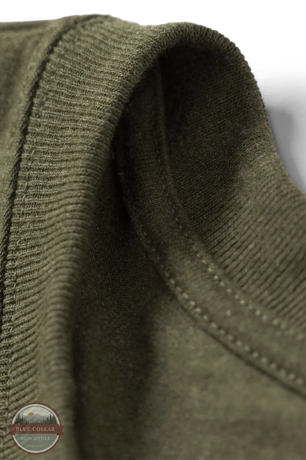 Carhartt K87 Loose Fit Heavyweight Short Sleeve Pocket T-Shirt Fall 25 neck detail view K87 GL8 Dark Bronzed Green Heather