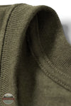Carhartt K87 Loose Fit Heavyweight Short Sleeve Pocket T-Shirt Fall 25 neck detail view K87 GL8 Dark Bronzed Green Heather