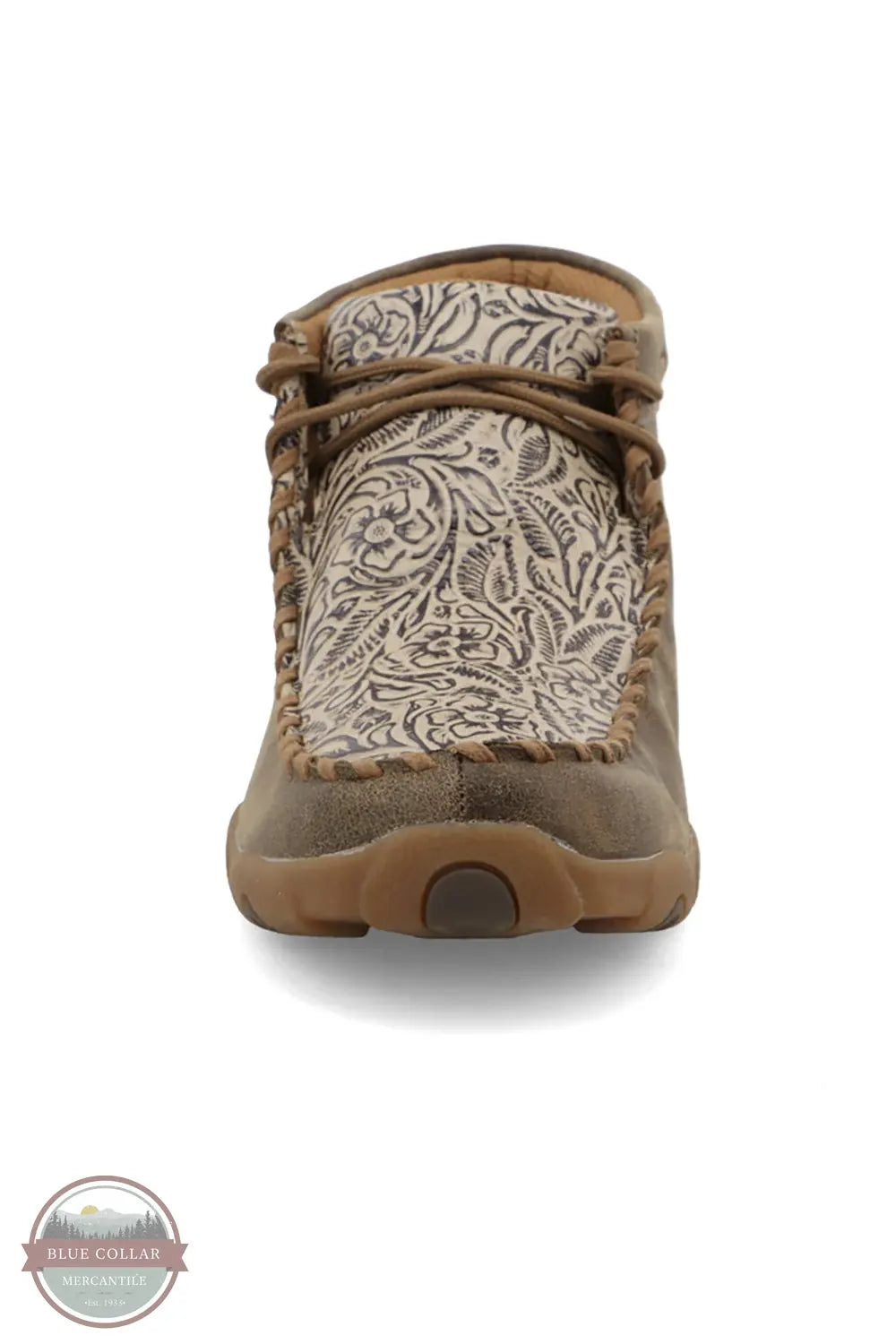 Twisted X WDM0080 Floral Tooled Print Chukka Driving Moccasin front view