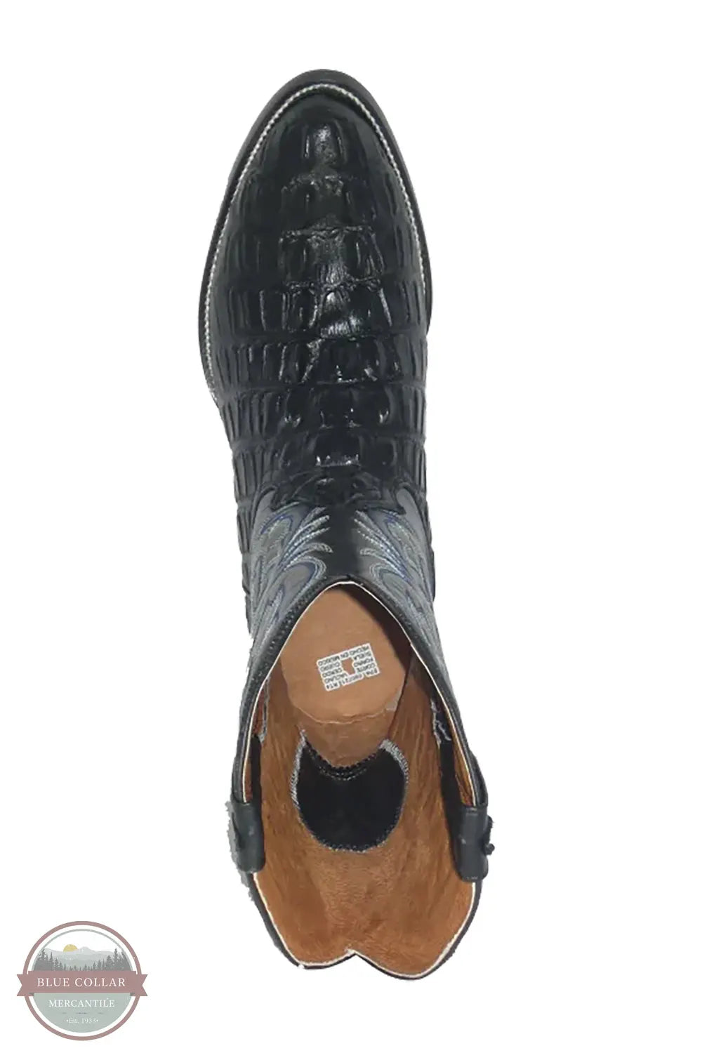 Cowtown Boots R6096 Printed Caiman Tail Round Western Boot birdseye view