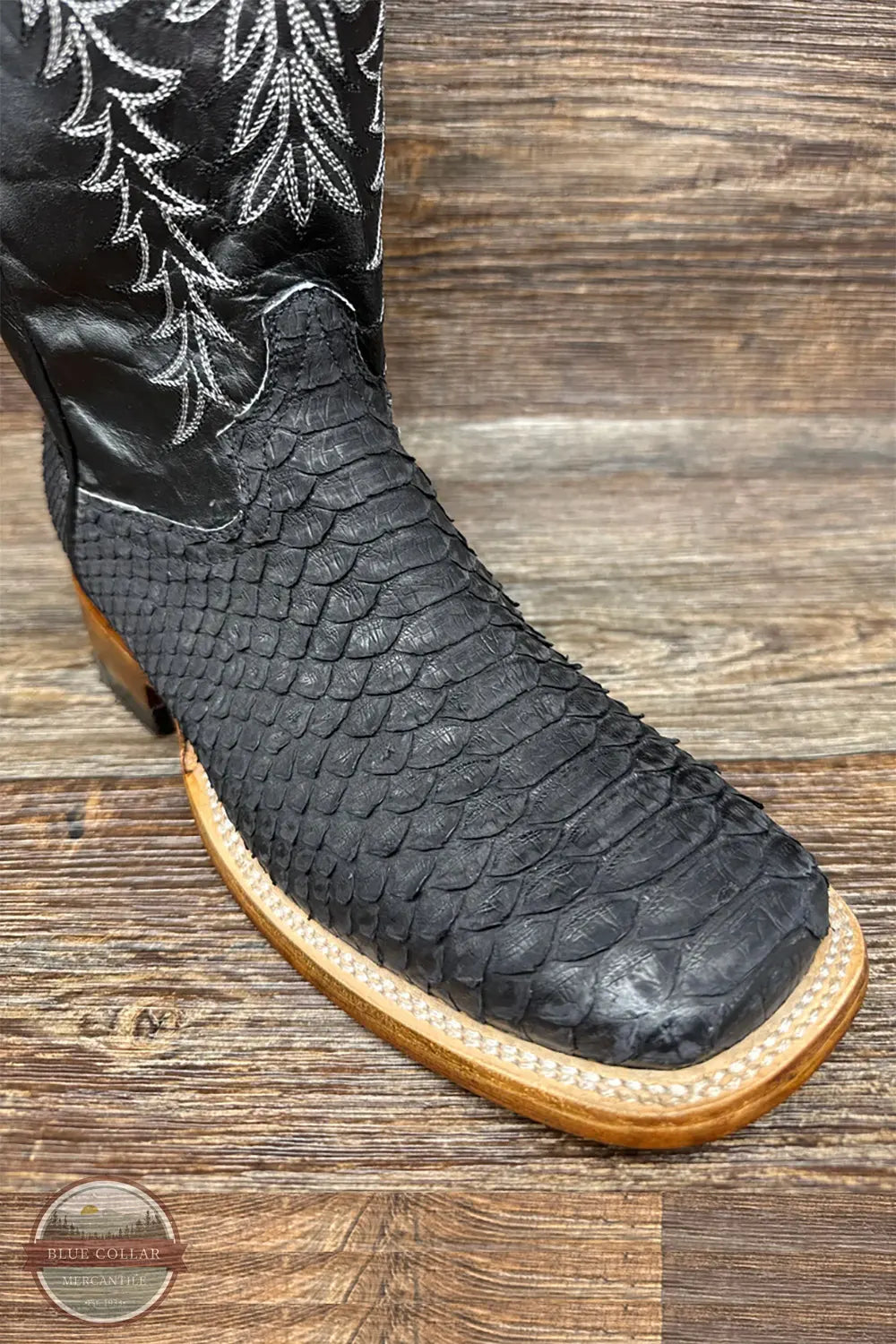 Cowtown Boots Q800 Black Python Square Toe Western Boot main view