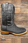 Cowtown Boots Q800 Black Python Square Toe Western Boot side view