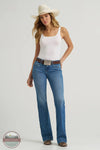 Wrangler Women's Retro® Mae Trouser Jean in "Cynthia" on model with cowboy hat
