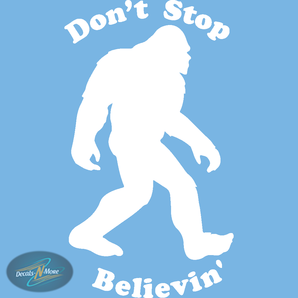 Bigfoot Sasquatch vinyl decal with 