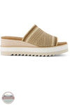 TOMS 10023079 Diana Wedge Mule Sandal in Almond Crochet side view