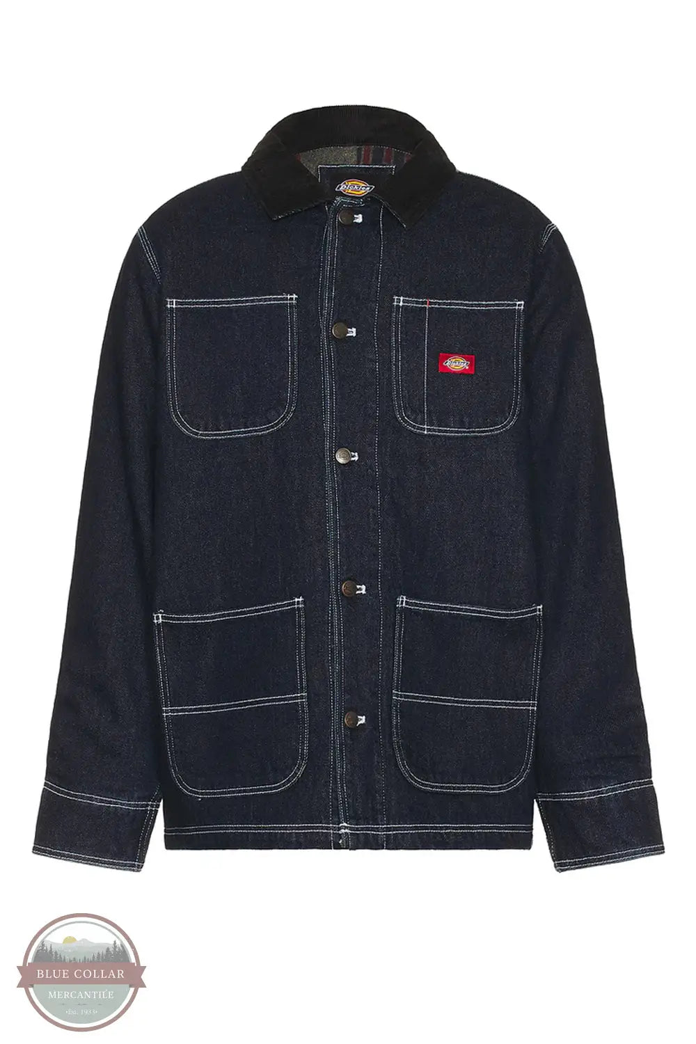 Dickies A861BRNB Blanket Lined Denim Jacket, front