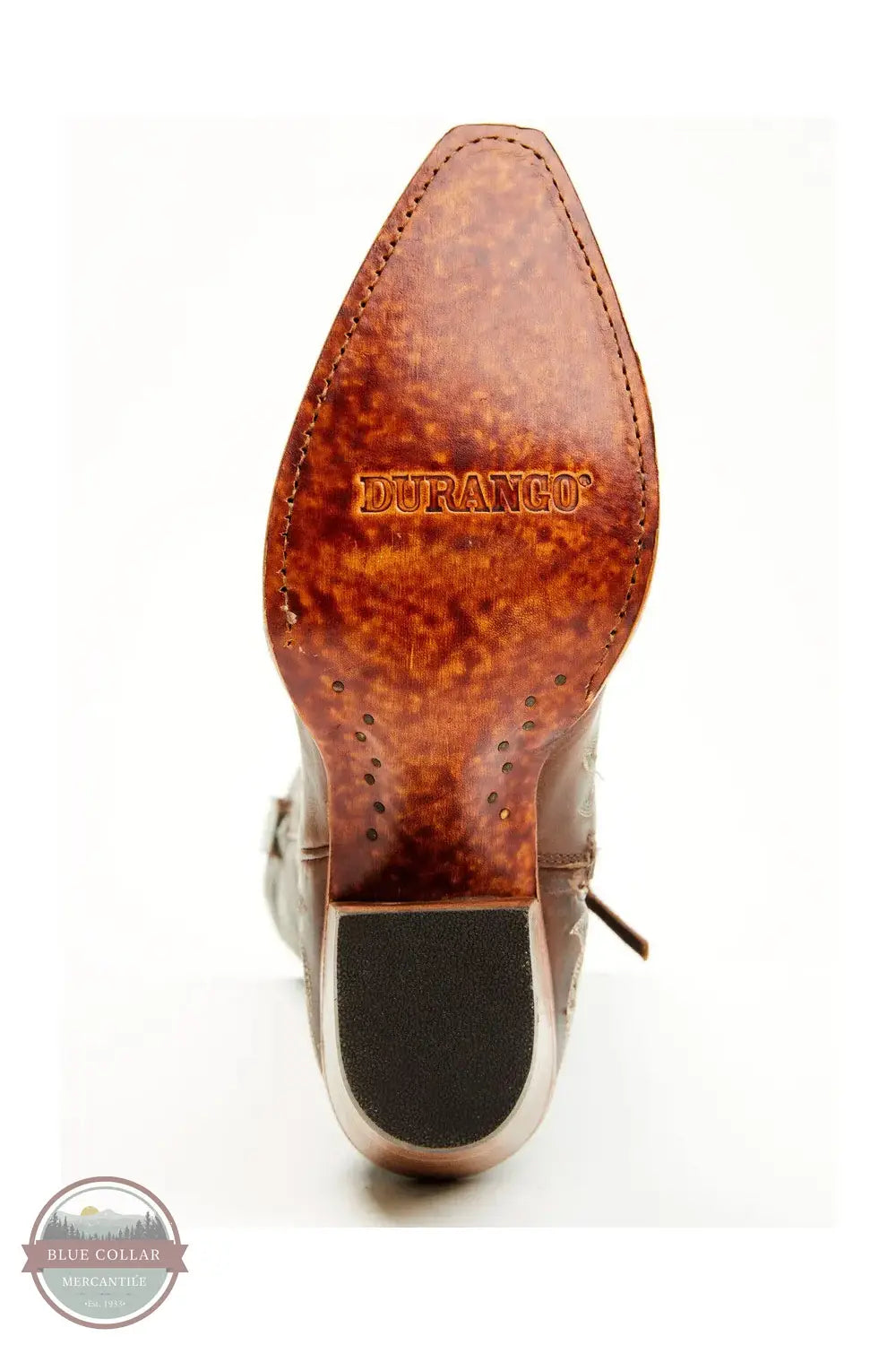 Durango DRD0494 Crush Driftwood Tall Snip Toe Western Boot, sole