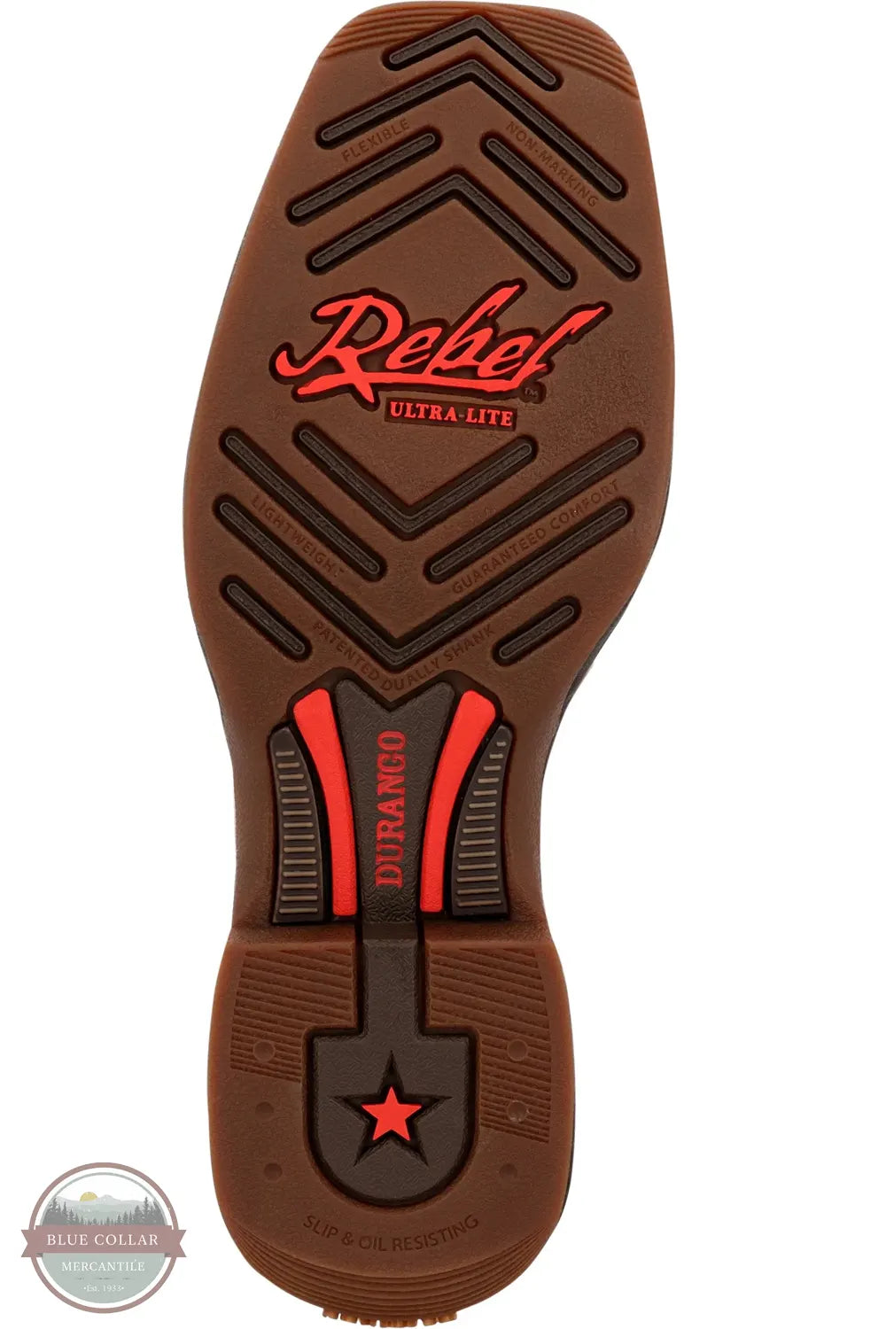 Durango DRD0501 Women's Rebel Ultra-Lite Boot in Walnut Brown sole view