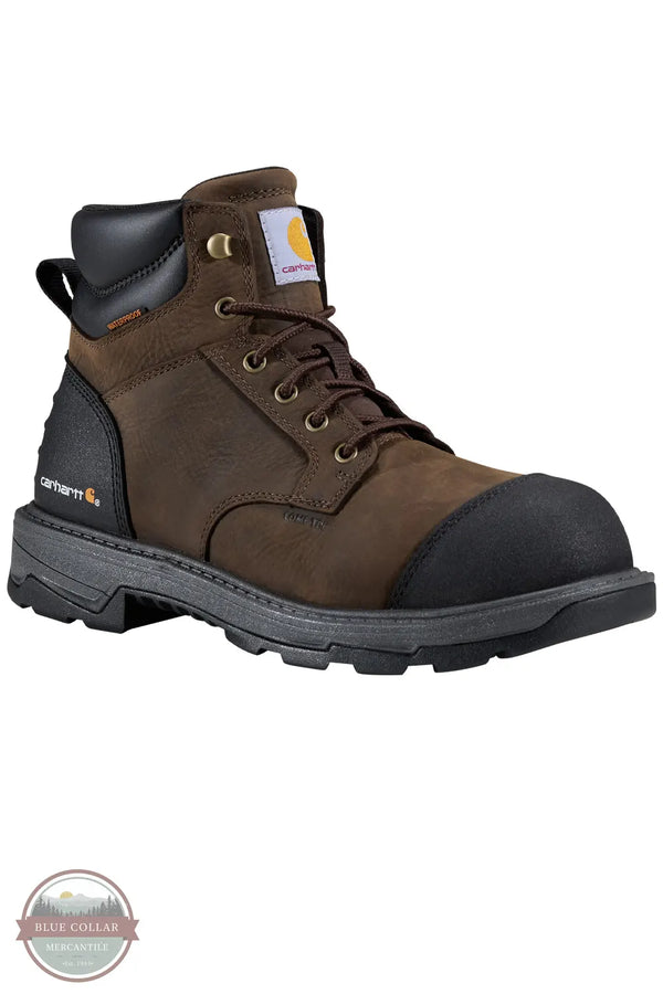 Carhartt FL6330-M Hamilton 6" Waterproof Composite Toe Work Boot in Dark Brown main 3/4 view shown