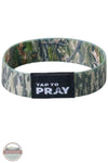 Versible's Forest &amp; Tree Bark Camo Tap To Pray Wristband bark side shown