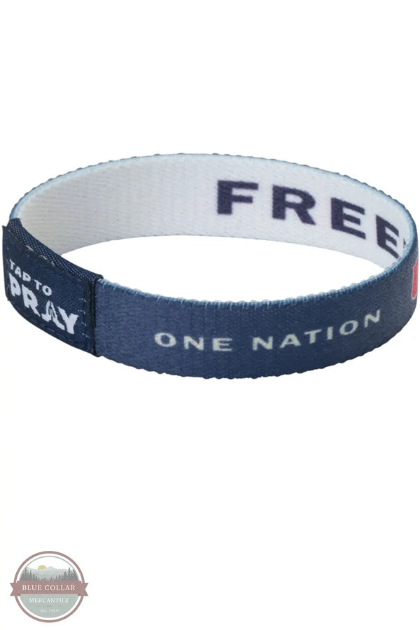 Versible's Freedom Tap To Pray® Wristband angled view of wristbrand