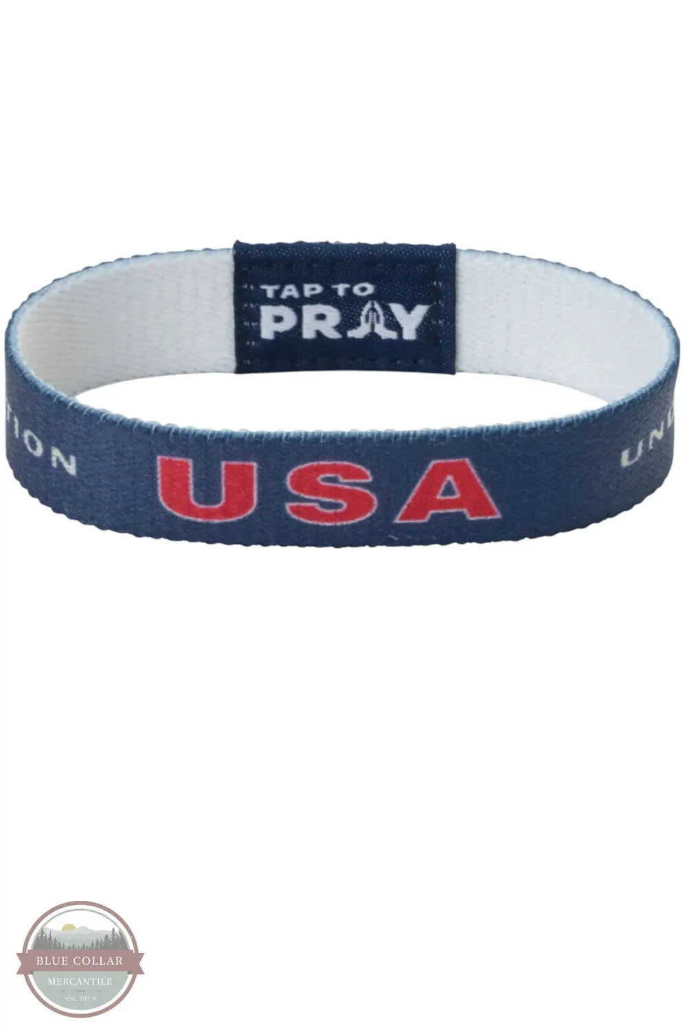 Versible's Freedom Tap To Pray® Wristband USA side shown