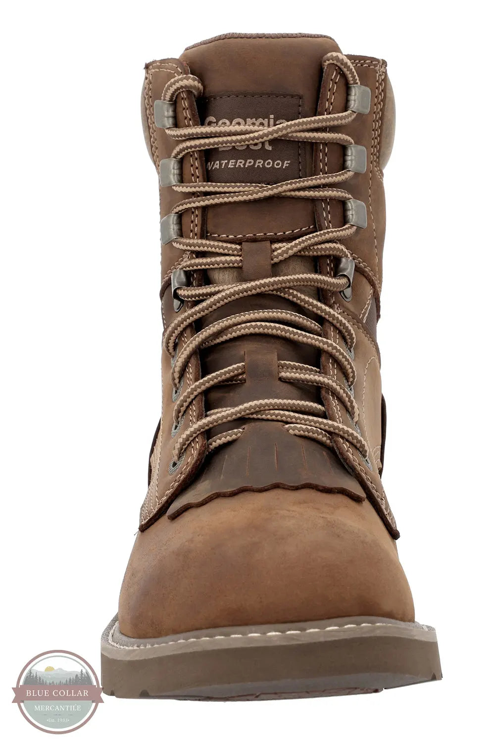 Georgia GB00761 Men's Core 37 Farm and Ranch Round Toe Lacer | Waterproof front view shown