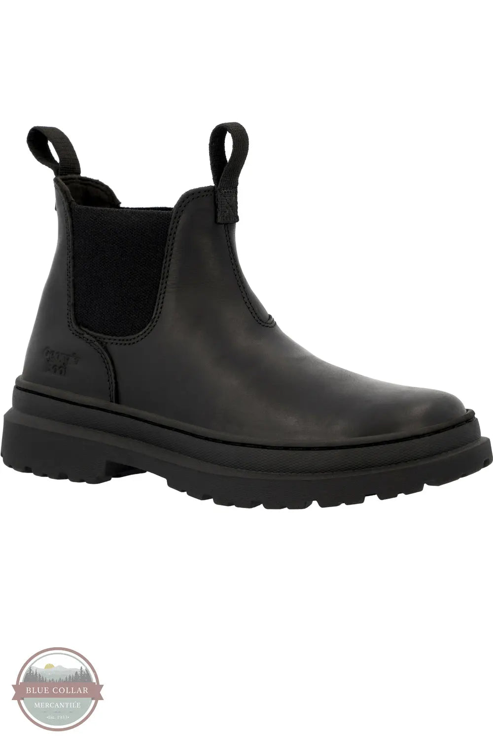 Georgia GB00764 Women's Romeo Superlyte Chelsea Pull On Work Boot in Black main side view