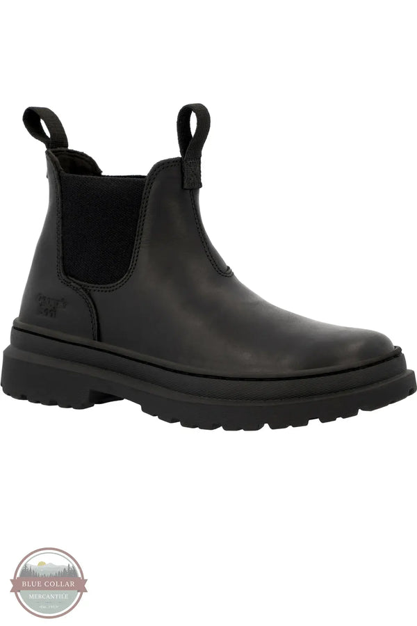 Georgia GB00764 Women's Romeo Superlyte Chelsea Pull On Work Boot in Black main side view