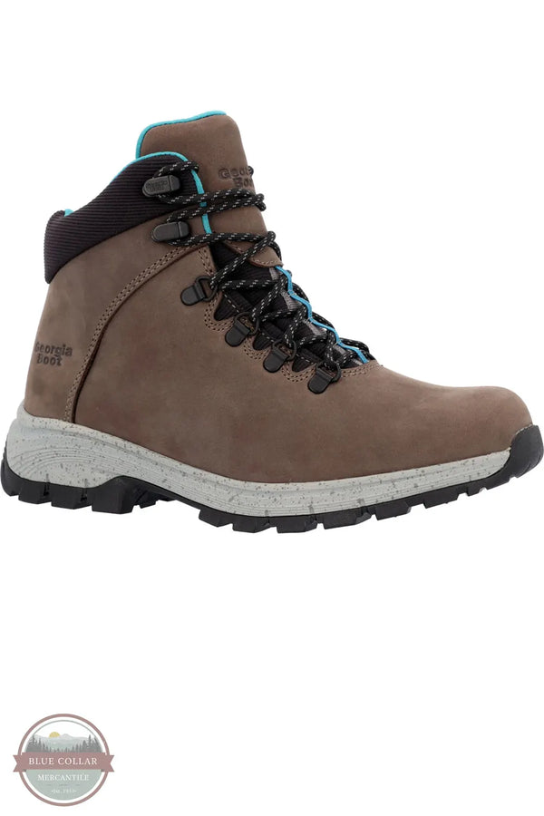 Georgia GB0632TS Women's 5" Eagle Trail Hiker in Grey main 3/4 view of boot