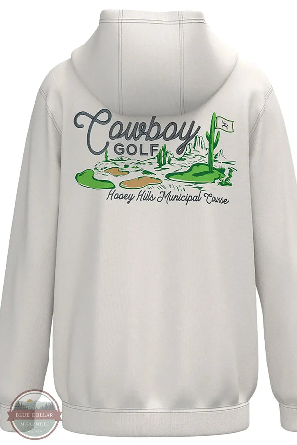 Hooey GH2604CR "Hooey Hills" Cowboy Golf Hoodie in White back of product imprint shown