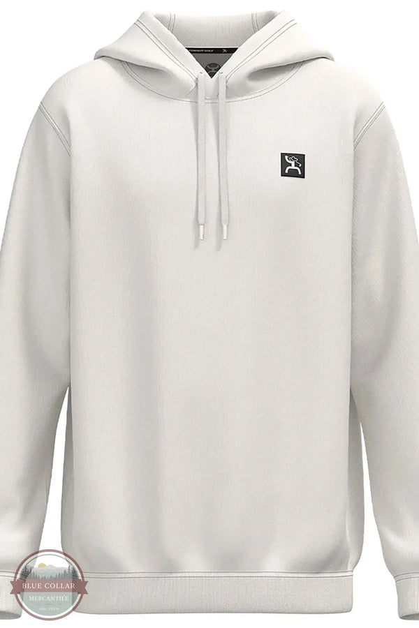 Hooey GH2604CR "Hooey Hills" Cowboy Golf Hoodie in White front pocket chest print shown