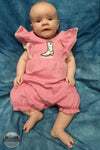 Wrangler HW1100012 Girl's Infant Cowgirl Boot Romper Set in pink Romper with Boot Logo