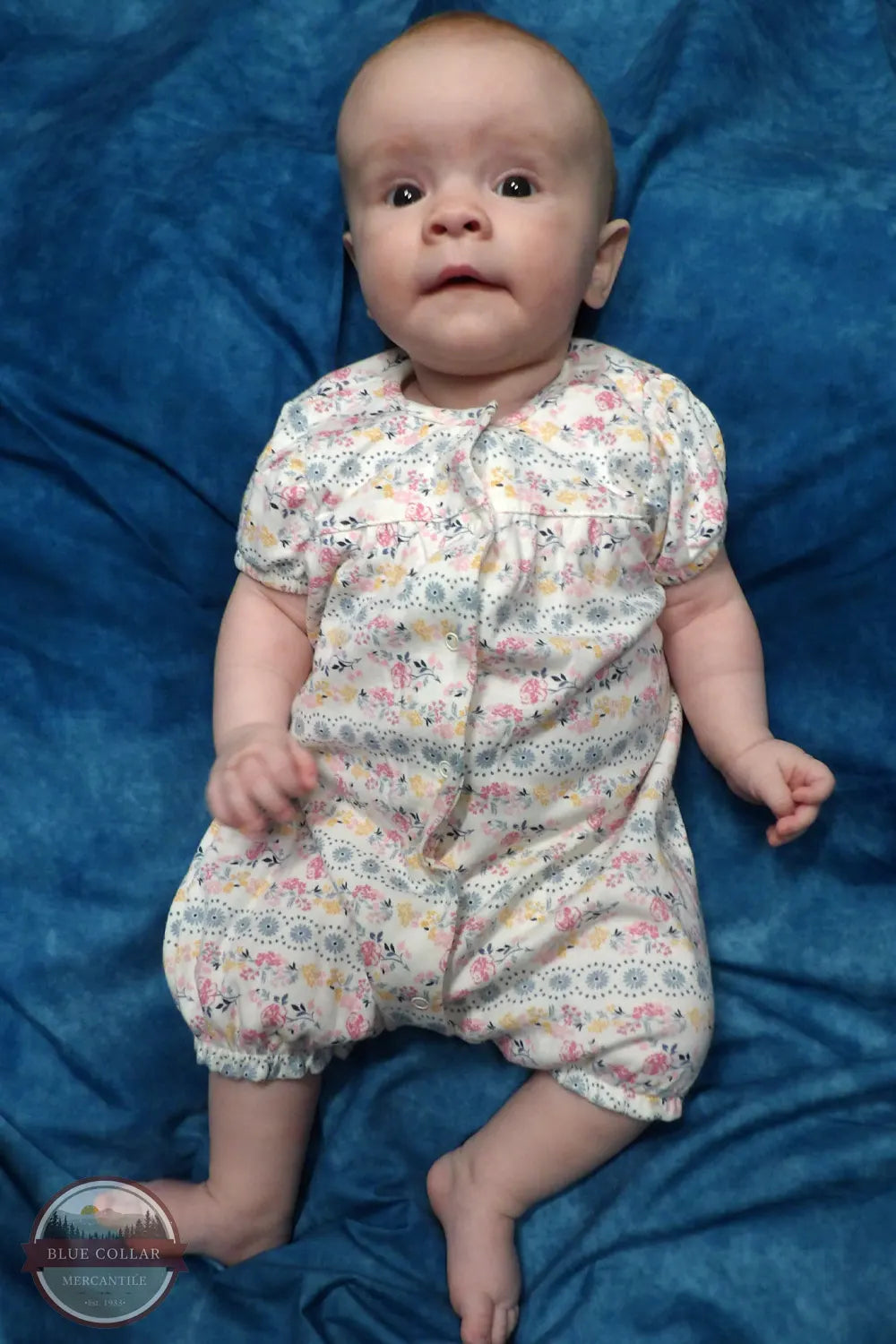 Wrangler HW1100012 Girl's Infant Cowgirl Boot Romper Set white romper