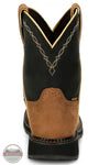 Justin Darby 8" Waterproof Nano Composite Toe Pull On Work Boot in Cognac back heel view