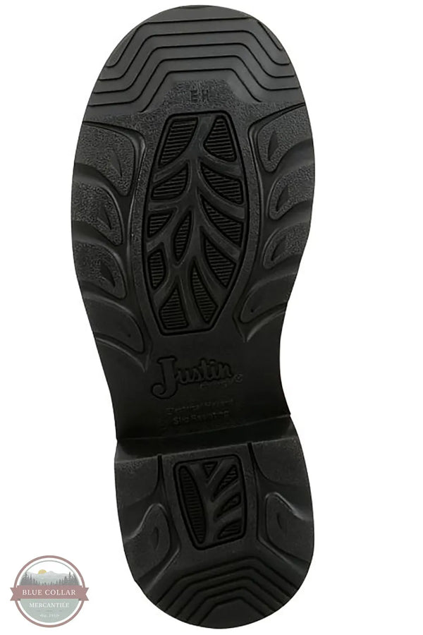 Justin Darby 8" Waterproof Nano Composite Toe Pull On Work Boot in Cognac sole view