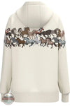 Hooey HH2606CRPR Legendary Cream Horse Print Hoodie back shown