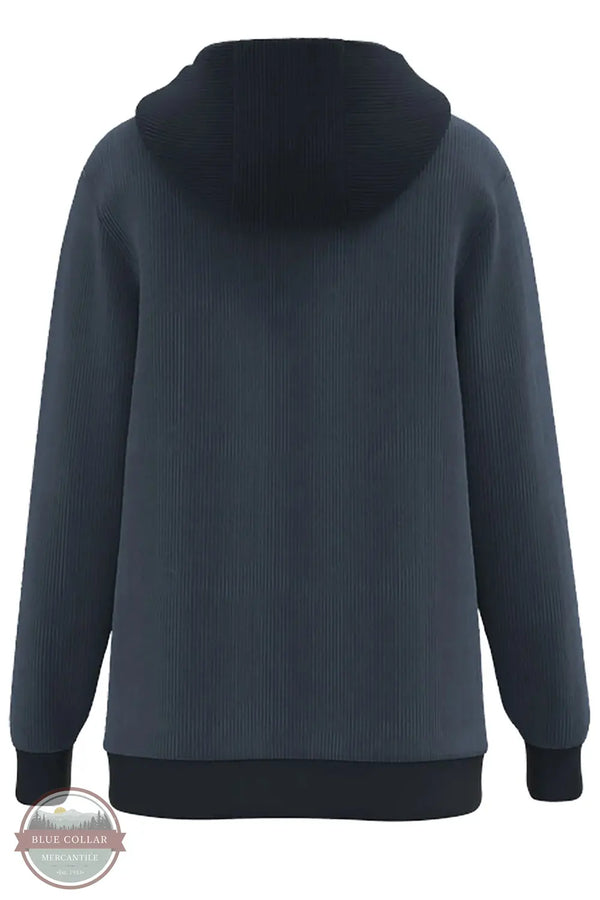 Hooey HH2618BL Cowboy Corduroy Hoodie in Blue back view shown